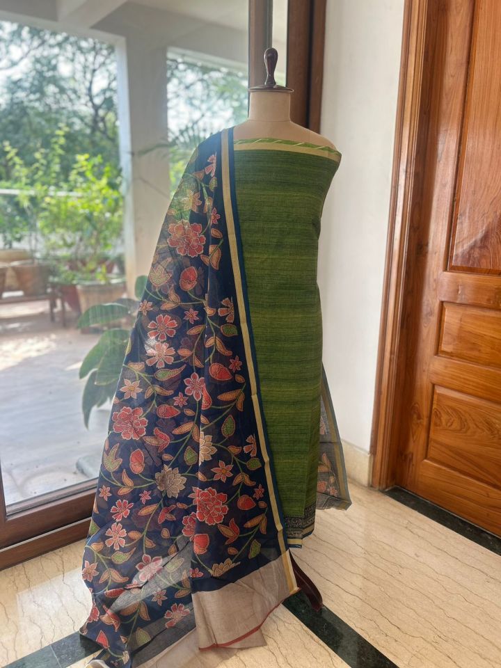 Modal Cotton Dress Material with Digital Print Dupatta & Zari Border